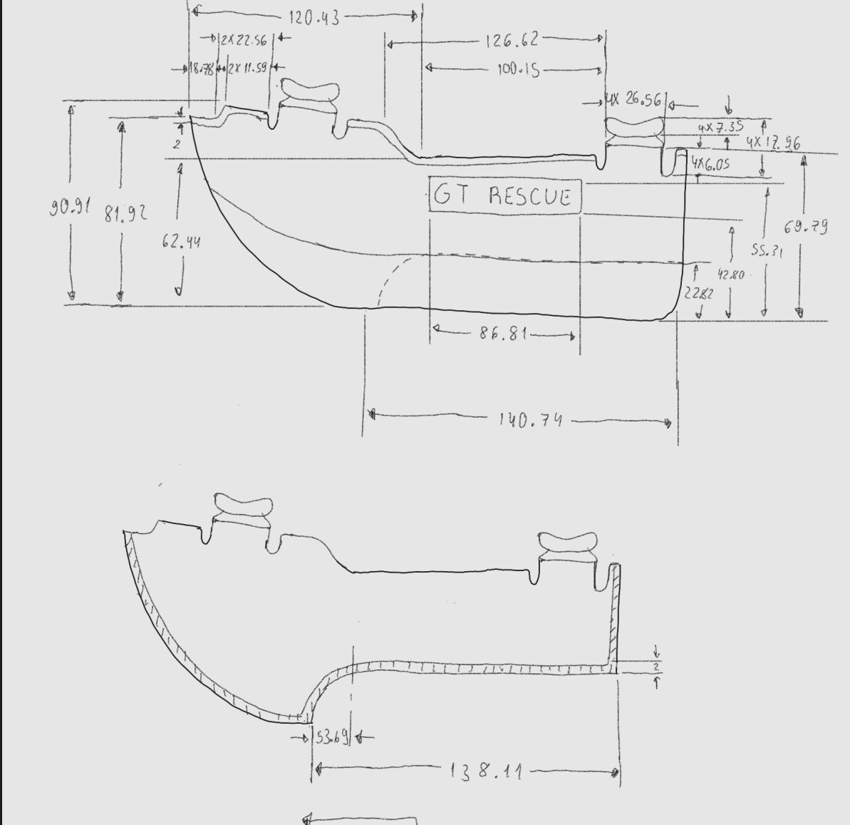 Engineering Drawing (by hand)